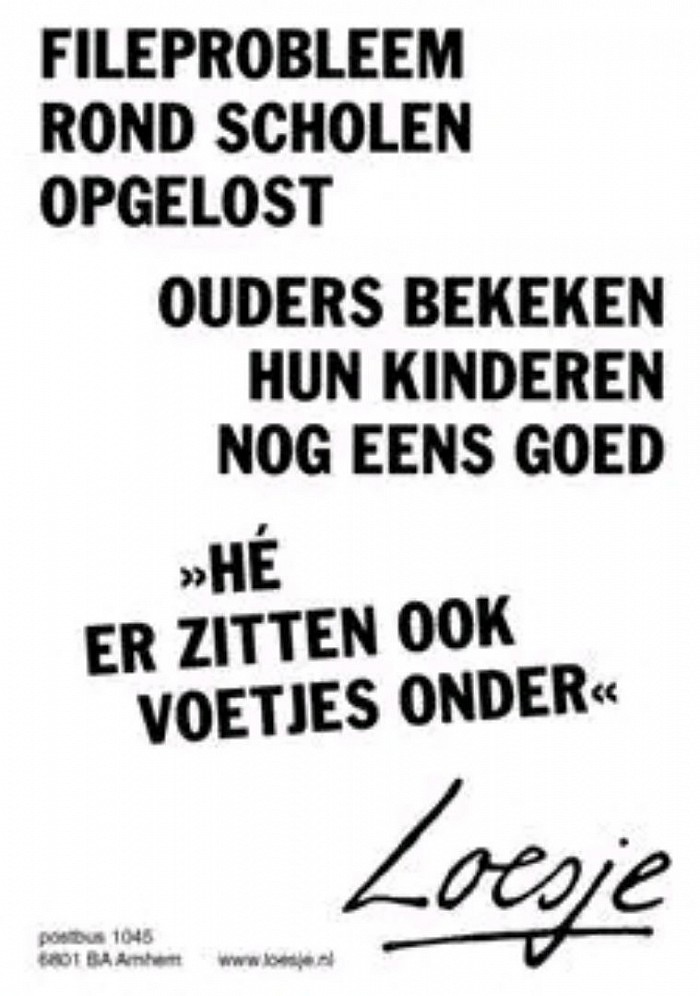 Ga te voet, met de fiets naar school