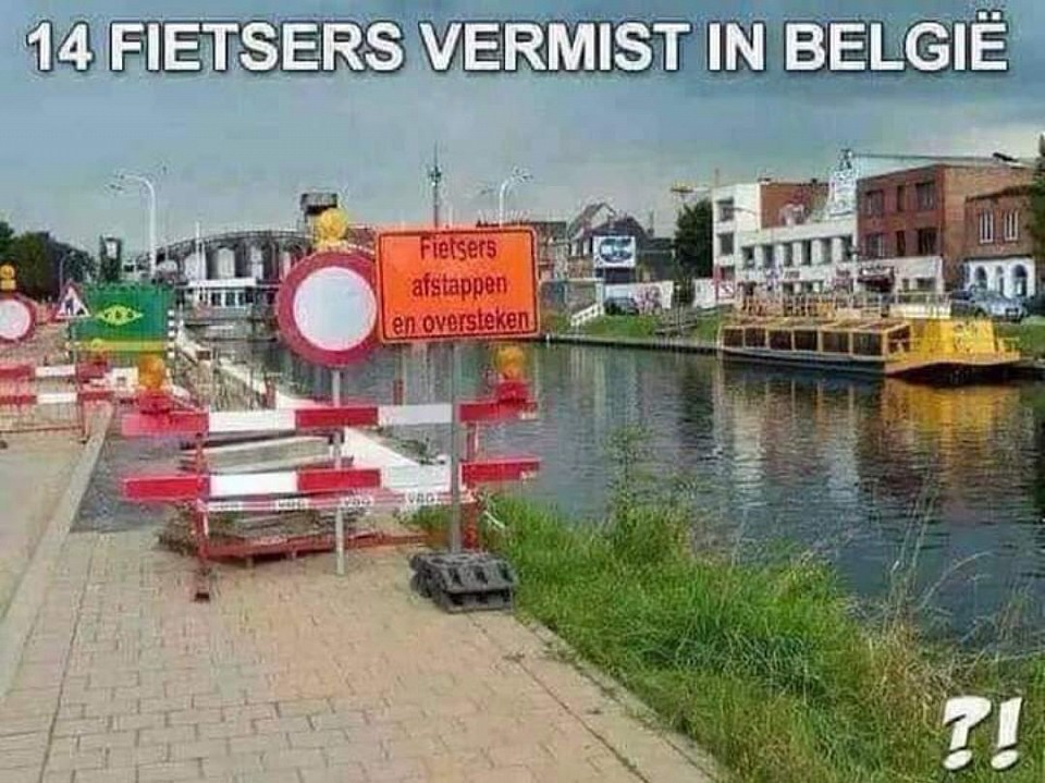14 fietsers vermist in België!